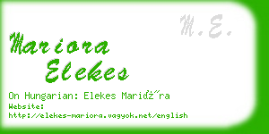 mariora elekes business card